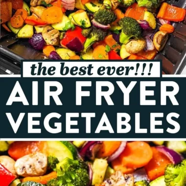 Colorful air fryer vegetables cooked to perfection for healthy meals.