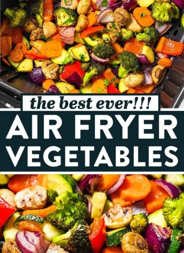 Colorful air fryer vegetables cooked to perfection for healthy meals.