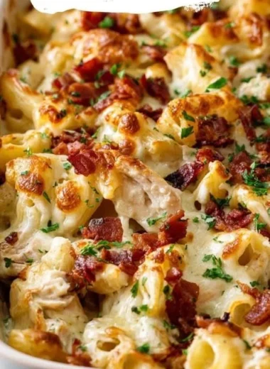 Delicious crazy good casserole dish prepared with vibrant ingredients