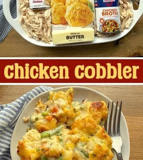 A mouthwatering chicken casserole topped with crispy cheese and herbs