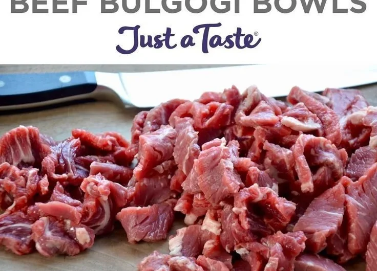 Delicious beef bulgogi bowls with vegetables and rice