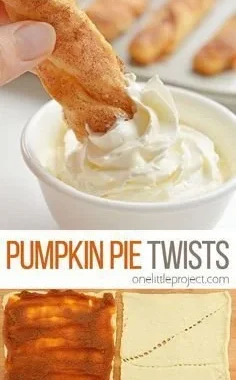 Easy pumpkin pie twists ready to be served on a plate