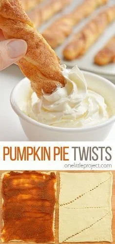 Easy pumpkin pie twists ready to be served on a plate