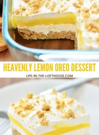 Heavenly Oreo Lemon Dessert with creamy lemon filling and Oreo crust