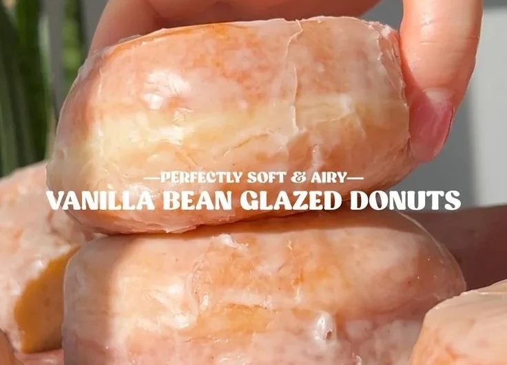 Delicious homemade glazed donuts topped with sweet icing