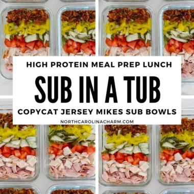 Delicious homemade Sub Bowls inspired by Jersey Mike's Sub In A Tub recipe.