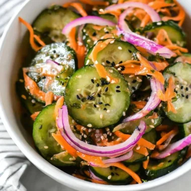 Delicious Asian Cucumber Salad - Paleo, Whole30, and Keto-friendly