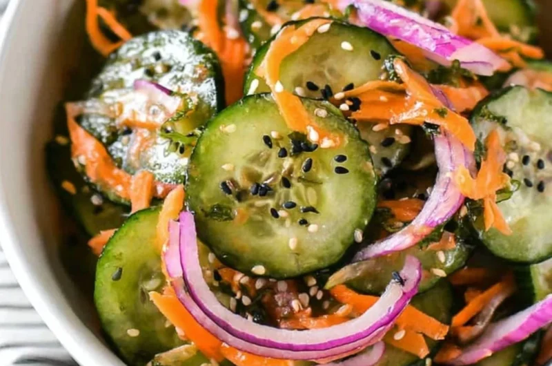 Delicious Asian Cucumber Salad - Paleo, Whole30, and Keto-friendly