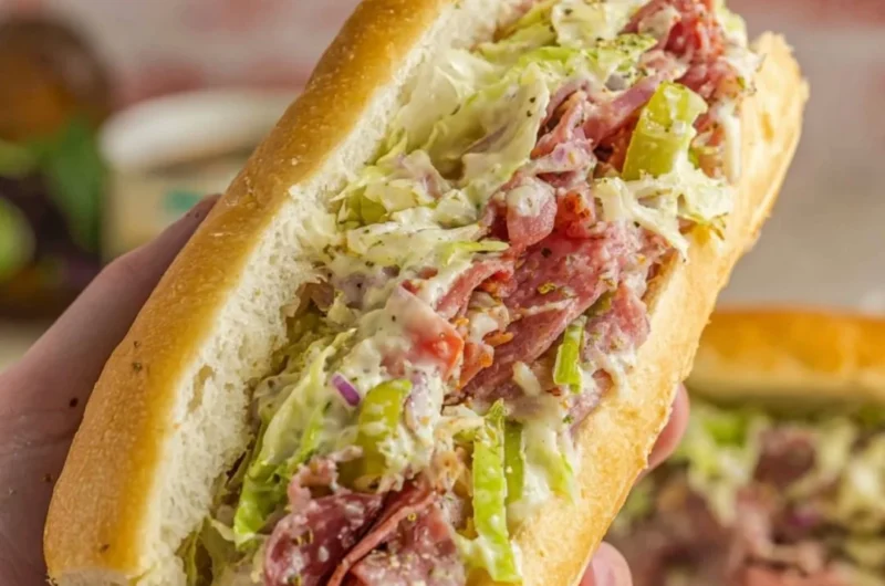 Chopped Italian Sandwich with fresh ingredients and bold flavors