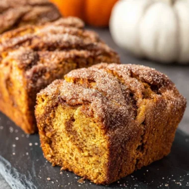 Cinnamon Swirl Pumpkin Bread Minis fresh out of the oven