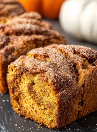 Cinnamon Swirl Pumpkin Bread Minis fresh out of the oven