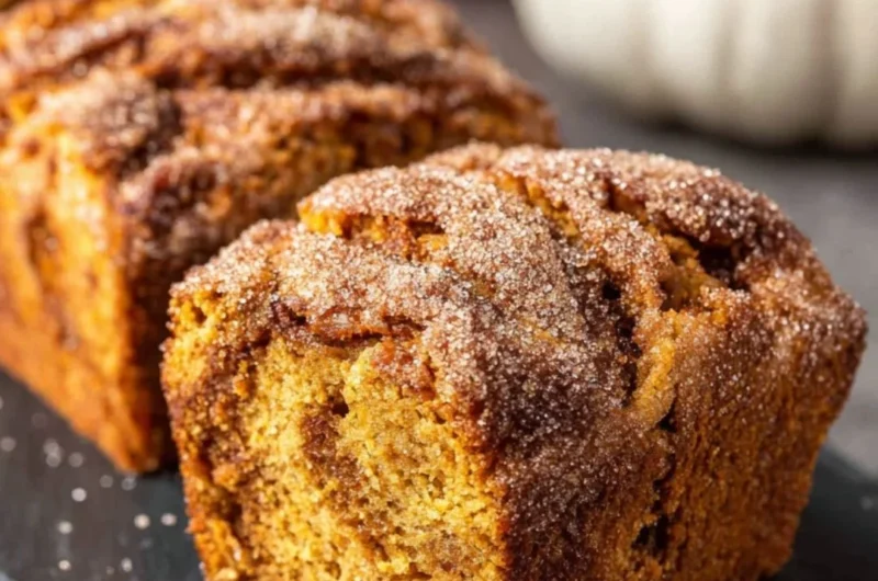 Cinnamon Swirl Pumpkin Bread Minis fresh out of the oven