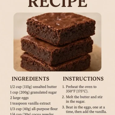 Delicious easy homemade brownies served on a plate