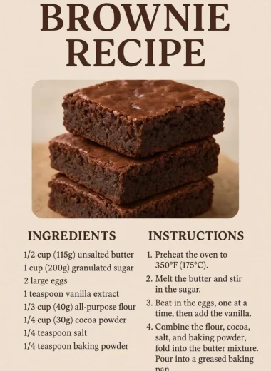 Delicious easy homemade brownies served on a plate