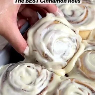 Delicious homemade cinnamon rolls fresh out of the oven