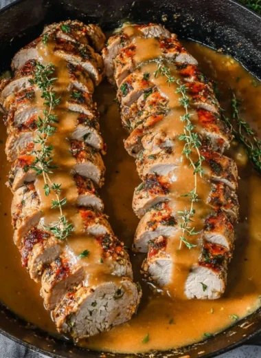 Juicy baked pork tenderloin recipe fresh out of the oven