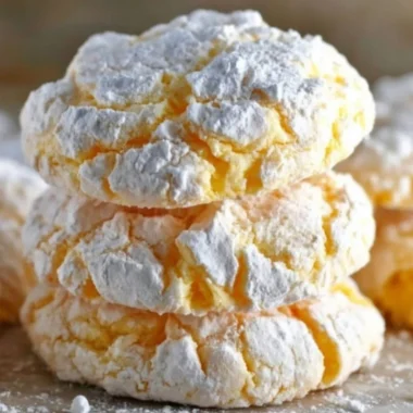 Lemon Cool Whip Cookies on a plate, garnished with lemon zest.