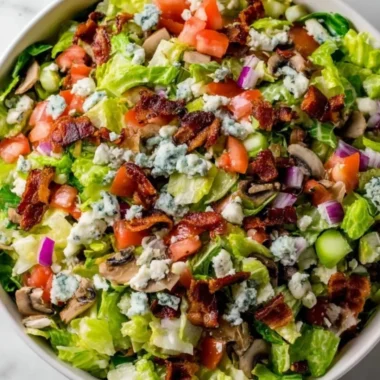 Ruth's Chris Chopped Salad featuring fresh vegetables and vibrant dressing.