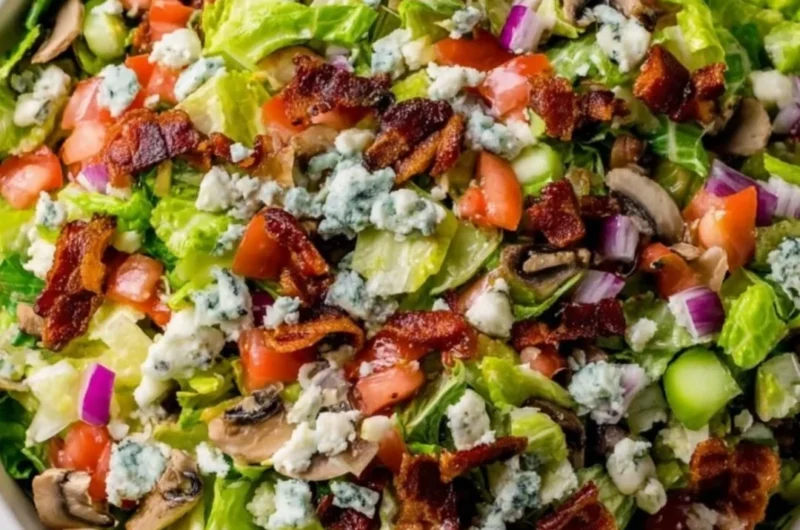 Ruth's Chris Chopped Salad featuring fresh vegetables and vibrant dressing.