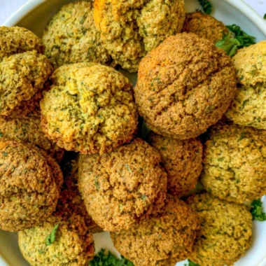 Delicious homemade falafel served with fresh vegetables and sauces