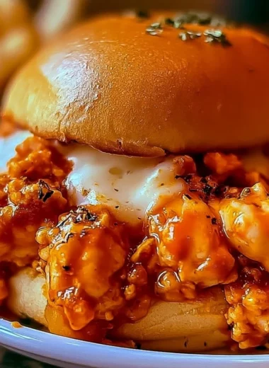 Delicious Cajun Chicken Sloppy Joes served on a bun with fresh toppings