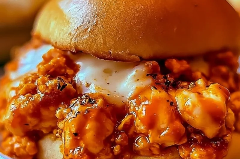 Delicious Cajun Chicken Sloppy Joes served on a bun with fresh toppings
