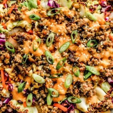 Easy Inside Out Egg Roll Bowl with colorful vegetables and savory filling