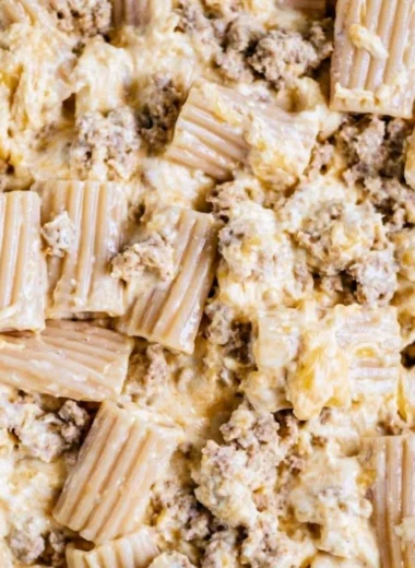 A delicious homemade cheeseburger pasta dish served in a bowl