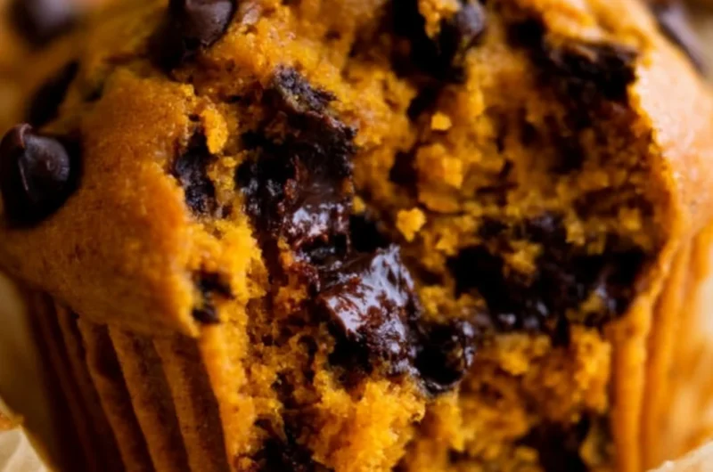 Delicious homemade pumpkin muffins fresh out of the oven