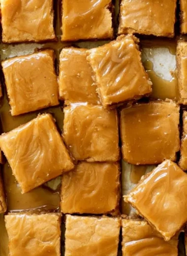 Cozy maple blondies with a delicious maple glaze drizzled on top.