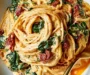 Quick and Easy Spinach and Sundried Tomato Spaghetti